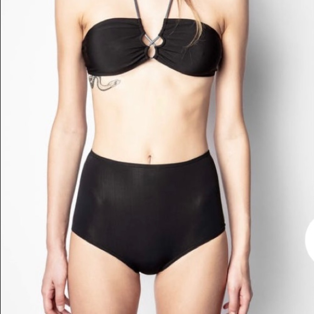 Zadig & Voltaire blk high waist bikini